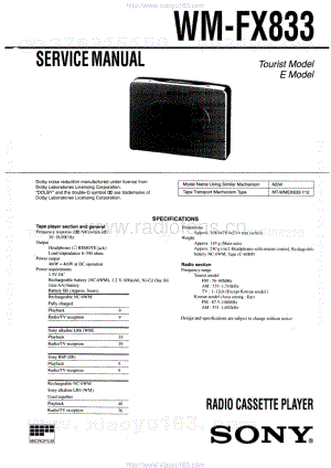 索尼SONY WM-FX833电路图.pdf