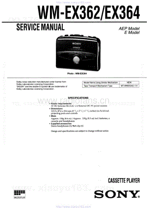 索尼SONY WM-EX362电路图.pdf