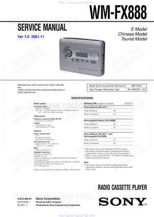索尼SONY WM-FX888电路图.pdf