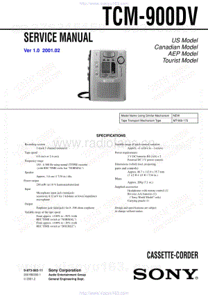 索尼SONY TCM-900DV电路图.pdf