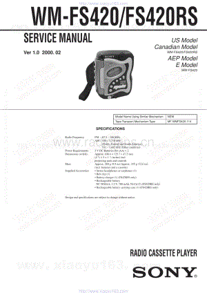 索尼SONY WM-FS420RS电路图.pdf