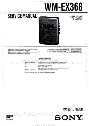 索尼SONY WM-EX368电路图.pdf