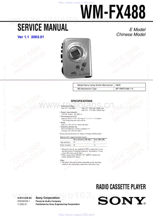 索尼SONY WM-FX488电路图.pdf