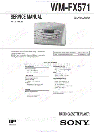 索尼SONY WM-FX571电路图.pdf