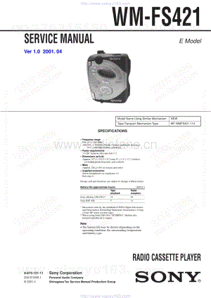 索尼SONY WM-FS421电路图.pdf