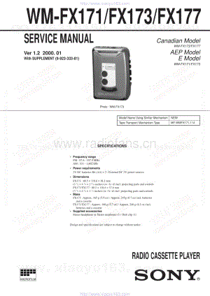索尼SONY WM-FX171电路图.pdf
