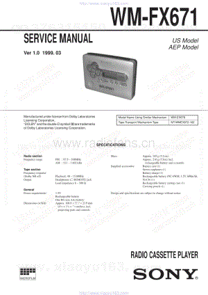 索尼SONY WM-FX671电路图.pdf