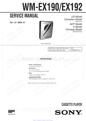 索尼SONY WM-EX190电路图.pdf