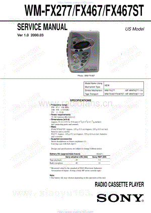 索尼SONY WM-FX467ST电路图.pdf