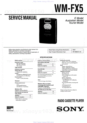 索尼SONY WM-FX5电路图.pdf