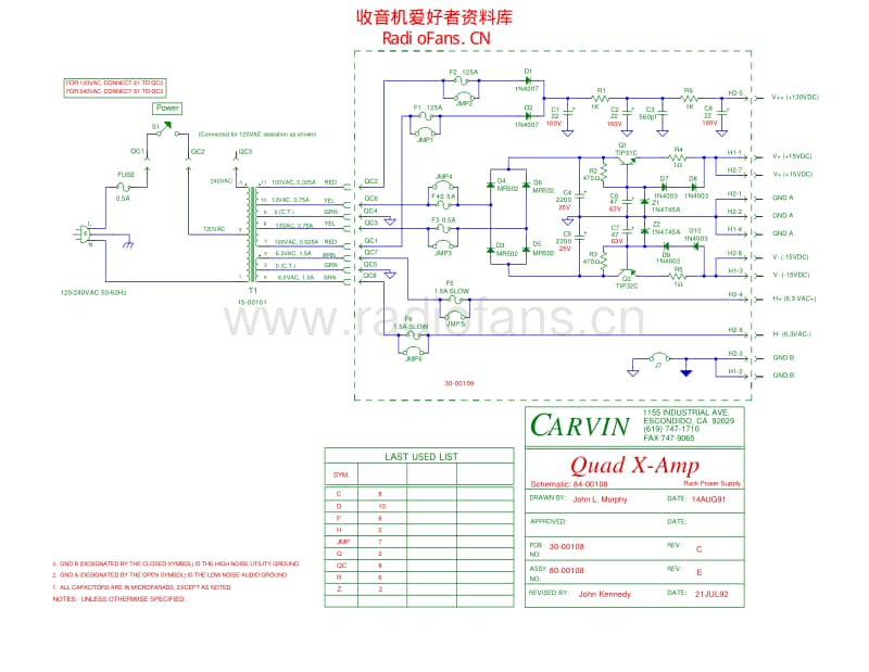 Carvin_power_module 电路图 维修原理图.pdf_第1页