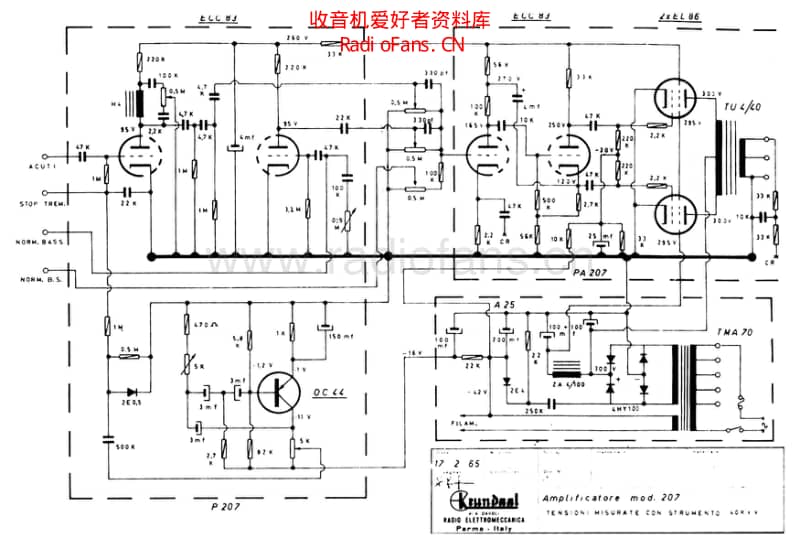 Davoli_207_amplifier 电路图 维修原理图.pdf_第1页