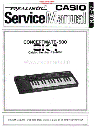 Casio_sk_1_service_manual 电路图 维修原理图.pdf