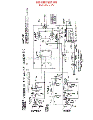 Fender_vibrolux_aa763 电路图 维修原理图.pdf