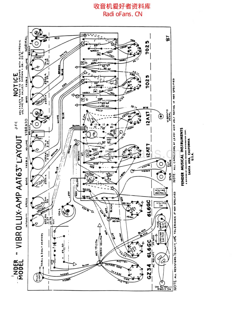 Fender_vibrolux_aa763 电路图 维修原理图.pdf_第2页