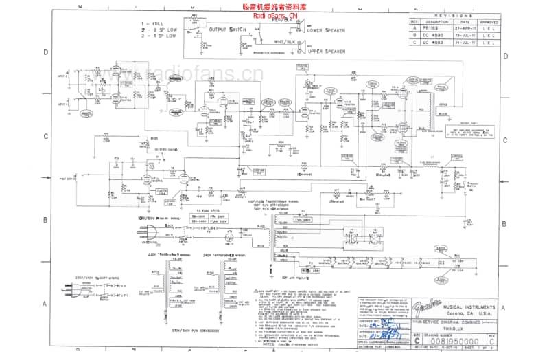 Fender_Clapton_Twinolux_B 电路图 维修原理图.pdf_第1页