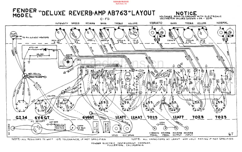 Fender_deluxe_reverb_ab763_schem 电路图 维修原理图.pdf_第2页