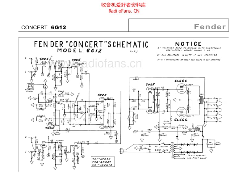 Fender_concert_6g12 电路图 维修原理图.pdf_第2页