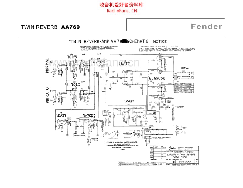 Fender_twin_reverb_aa769 电路图 维修原理图.pdf_第2页