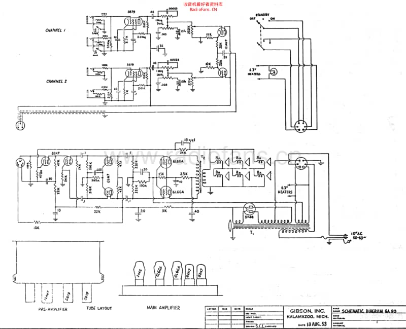 Gibson_ga90 电路图 维修原理图.pdf_第1页