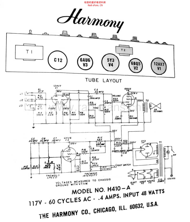 Harmony_h410a 电路图 维修原理图.pdf_第1页