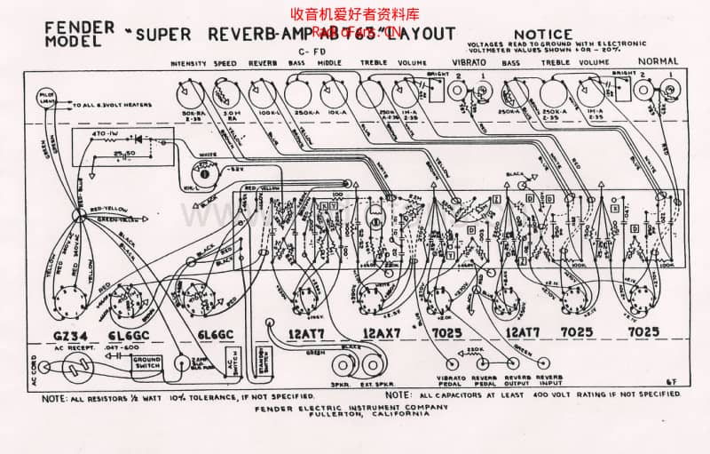 Fender_super_reverb_ab763_layout 电路图 维修原理图.pdf_第1页