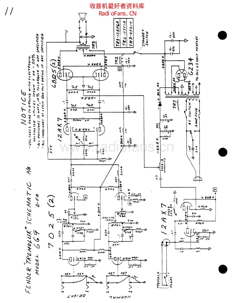 Fender_tremolux_6g9_d_fa 电路图 维修原理图.pdf_第1页