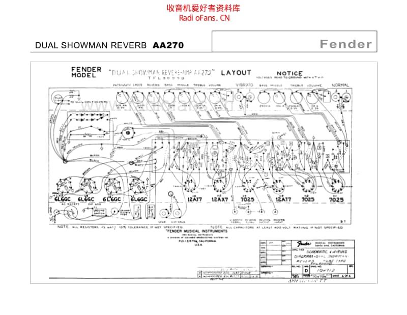 Fender_dual_showman_reverb_aa270 电路图 维修原理图.pdf_第1页
