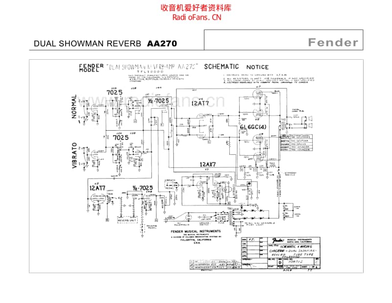 Fender_dual_showman_reverb_aa270 电路图 维修原理图.pdf_第2页