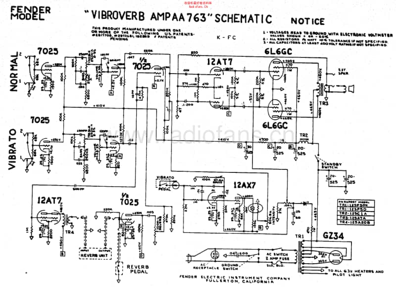 Fender_vibroverb_aa763_schem 电路图 维修原理图.pdf_第1页