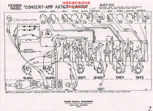 Fender_concert_aa763_layout 电路图 维修原理图.pdf