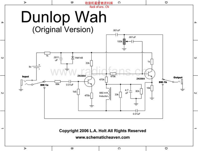 Dunlop_orig_wah_lah 电路图 维修原理图.pdf_第1页