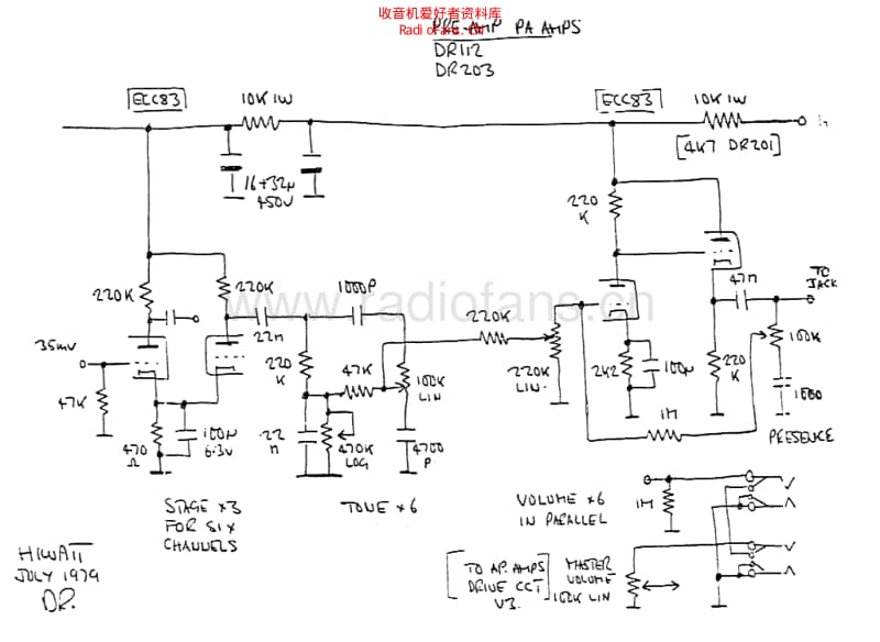 Hiwatt_200w_dr203 电路图 维修原理图.pdf_第1页