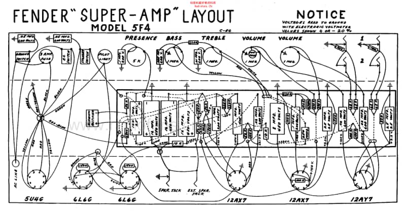 Fender_super_5f4_schem 电路图 维修原理图.pdf_第2页