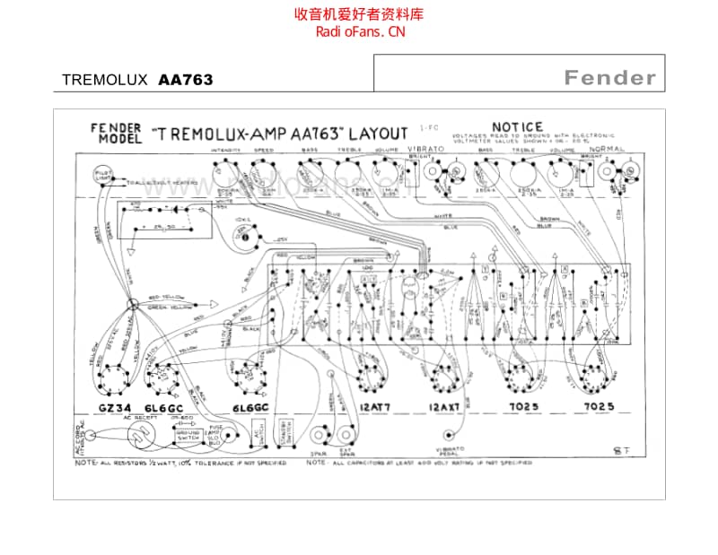 Fender_tremolux_aa763 电路图 维修原理图.pdf_第1页