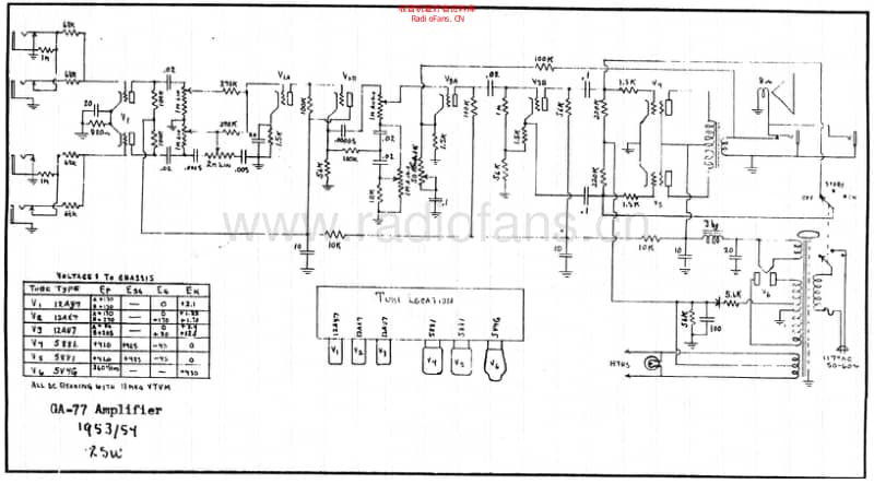 Gibson_ga77_1953 电路图 维修原理图.pdf_第1页