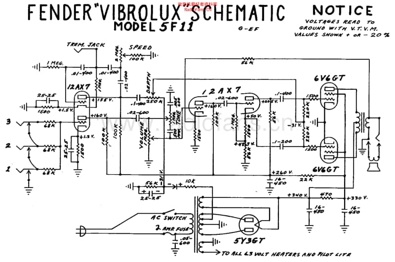 Fender_vibrolux_5f11_schem 电路图 维修原理图.pdf_第1页
