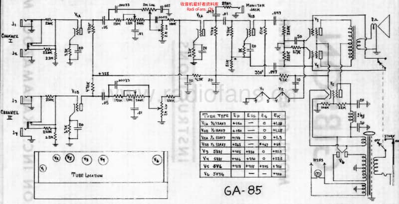 Gibson_ga85 电路图 维修原理图.pdf_第1页