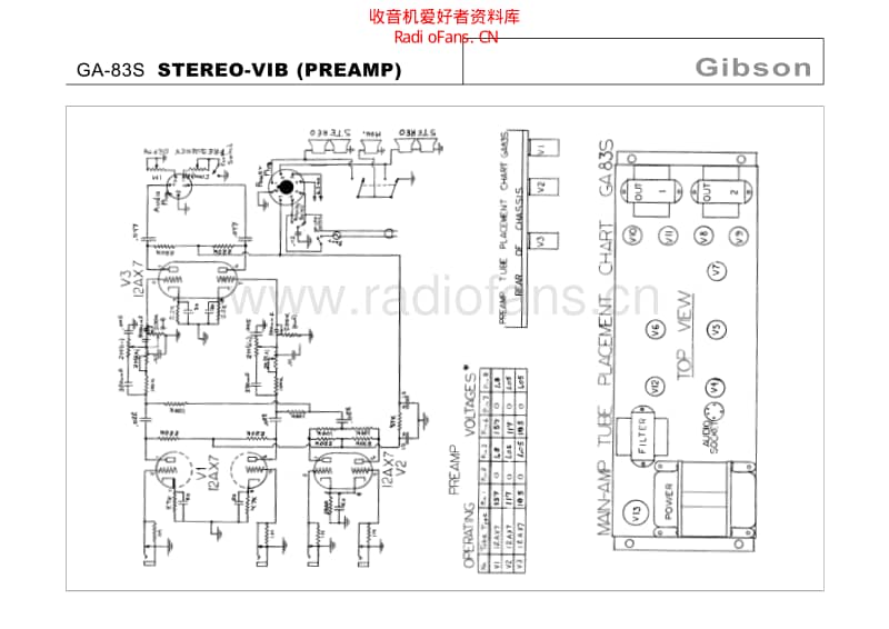 Gibson_ga_83s_stereo_vib_preamp_ 电路图 维修原理图.pdf_第1页