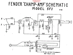 Fender_champ_5f1_schem 电路图 维修原理图.pdf