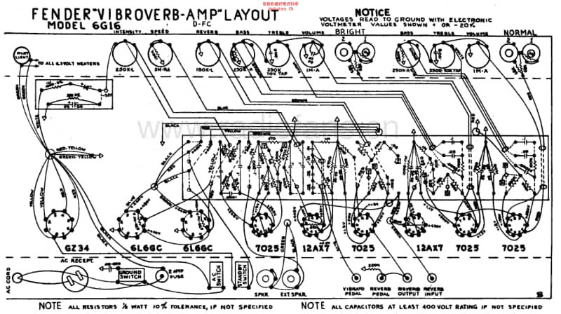 Fender_vibroverb_6g16_schem 电路图 维修原理图.pdf_第3页