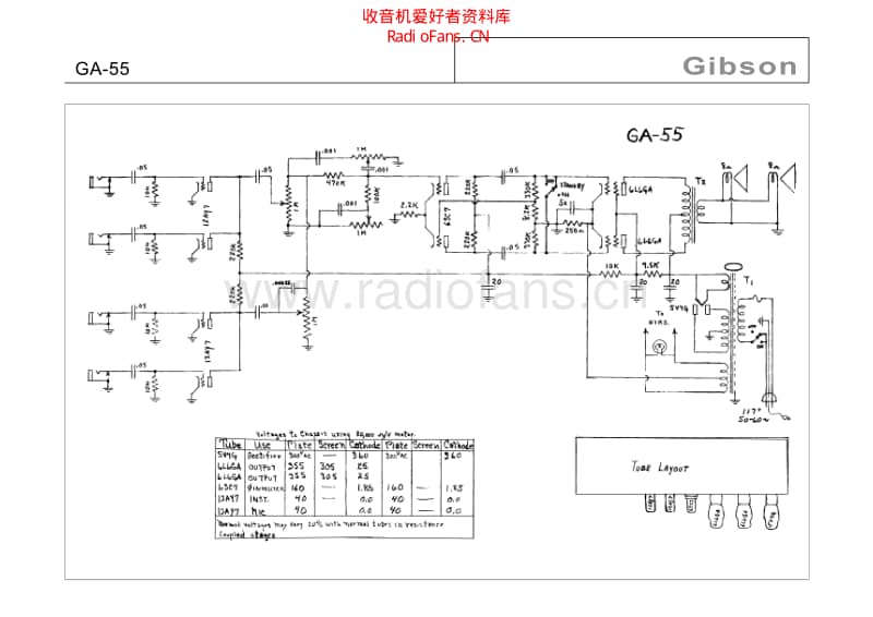 Gibson_ga_55 电路图 维修原理图.pdf_第1页