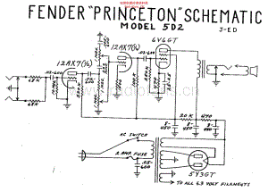 Fender_princeton_5d2_schem 电路图 维修原理图.pdf