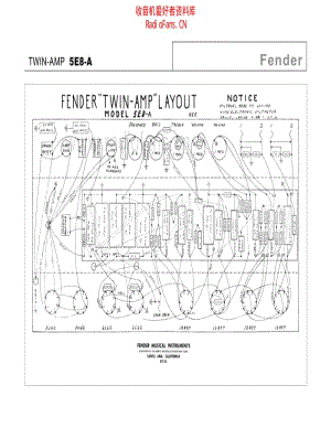 Fender_twin_5e8a 电路图 维修原理图.pdf