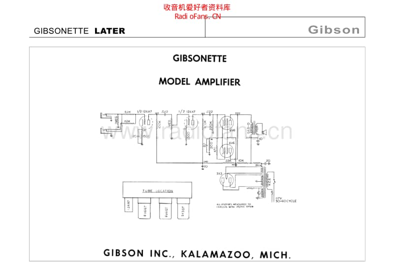 Gibson_gibsonette_later 电路图 维修原理图.pdf_第1页
