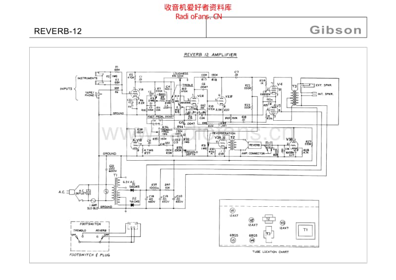 Gibson_reverb_12 电路图 维修原理图.pdf_第1页