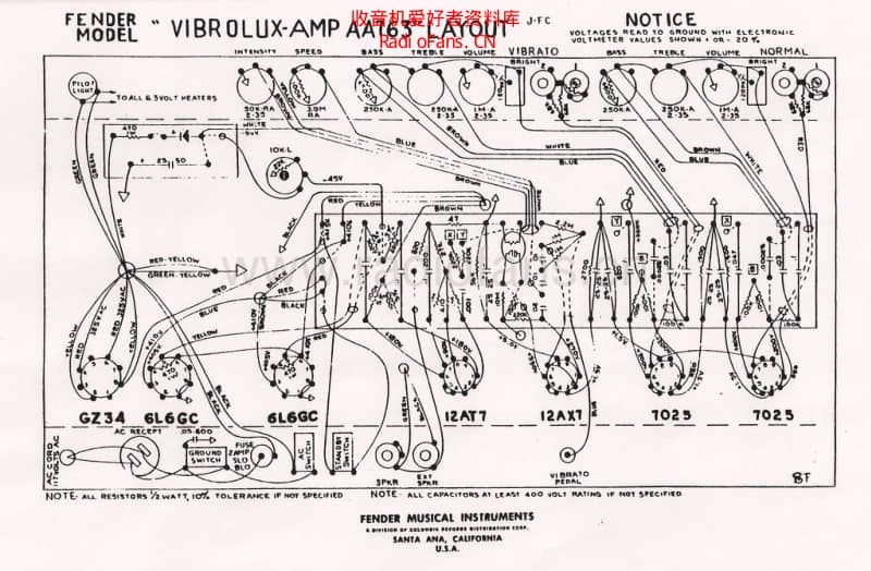 Fender_vibrolux_aa763_layout 电路图 维修原理图.pdf_第1页