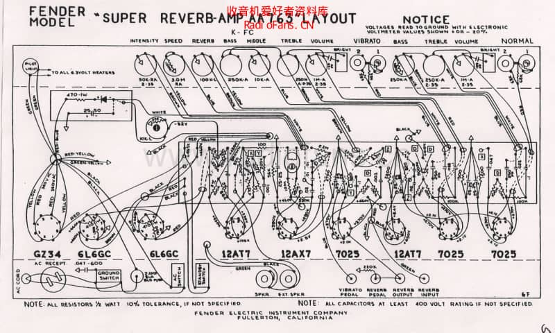 Fender_super_reverb_aa763_layout 电路图 维修原理图.pdf_第1页