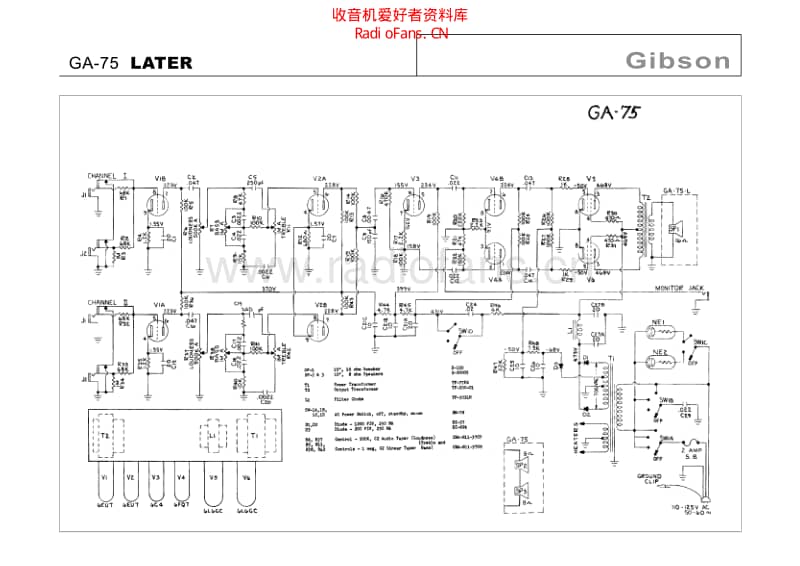 Gibson_ga_75_later 电路图 维修原理图.pdf_第1页