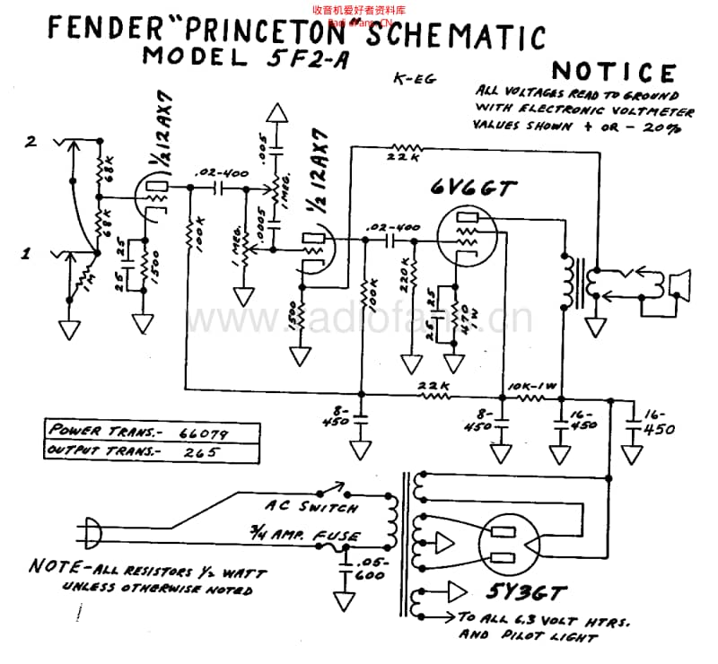 Fender_princeton_5f2a_schem 电路图 维修原理图.pdf_第1页